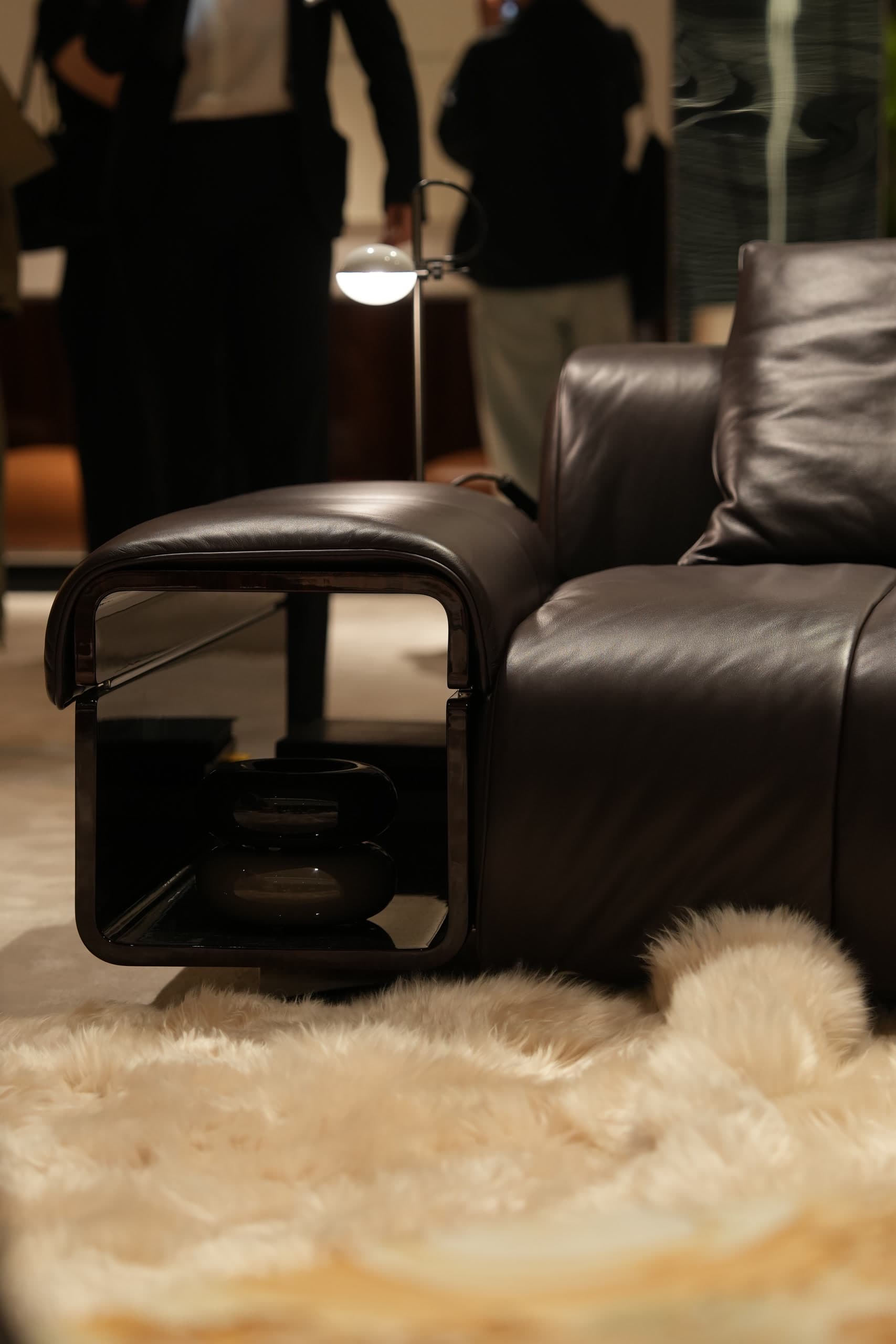 Sveka Design — bouclé seating, dark room